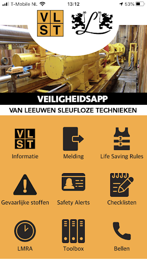 Android application VLST Veiligheidsapp screenshort