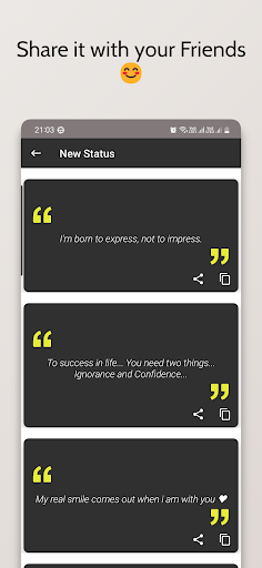 Status Quotes Screen 3