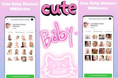 Cute Baby Stickers WASticker