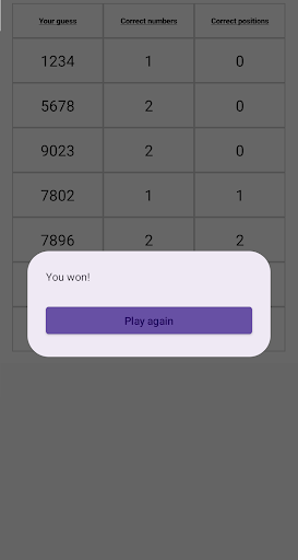Guess Number: Brain work out Screen 2