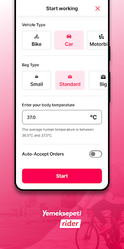 Yemeksepeti Express Rider App Screen 3