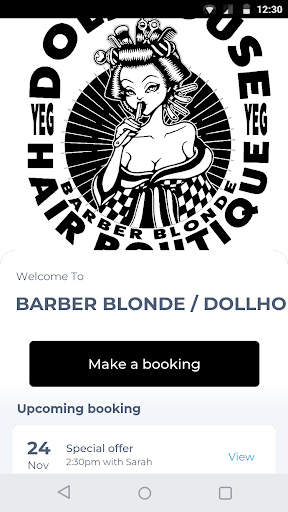 Android application BARBER BLONDE / DOLLHOUSE HAIR screenshort