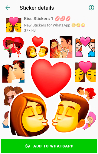 Android application Romantic Love stickers for WA screenshort
