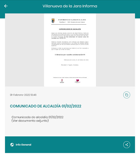 Villanueva de la Jara Informa Screen 3