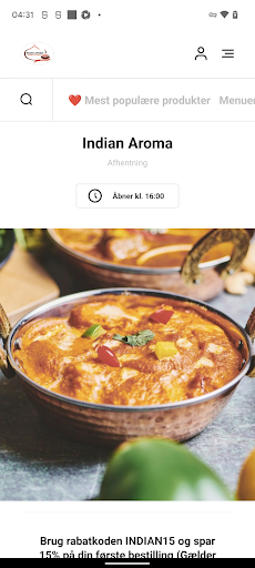 Android application Indian Aroma screenshort