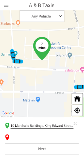 A & B Taxis Perth Screen 2
