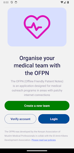 Android application OFPN screenshort