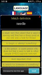 Words games - Definition match