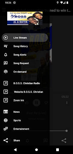 B.O.S.S. Christian Radio Screen 2