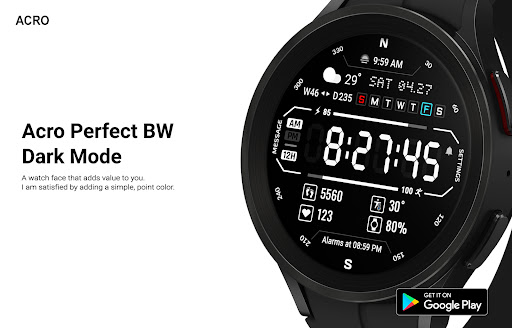 ACRO Perfect BW Watchface screenshot 3