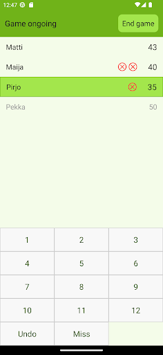 Mölkky score counter Screen 3