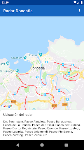 Android application Radar Donostia screenshort
