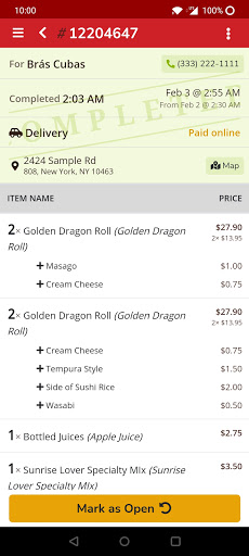 Chinese Menu Online Manager Screen 3