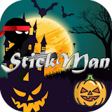 Stickman run : Halloween game icon
