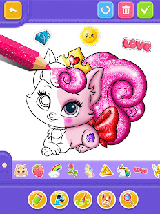 Glitter Number and letters coloring Book for kids  Screenshots 14