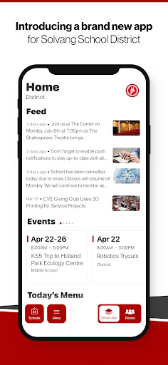 Android application Solvang School District screenshort