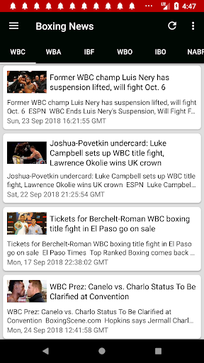 Boxing News Now Screen 3