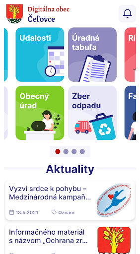 Android application Čeľovce screenshort