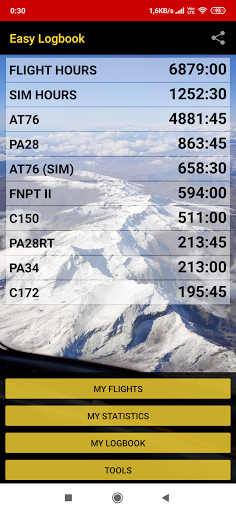 Android application Easy Logbook - Prof Pilot Log screenshort