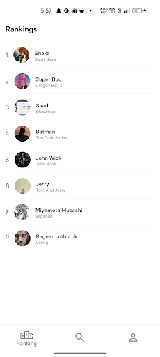 Android application FC Ranking: Characters Ranking screenshort