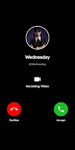 Video Call Wednesday Addams