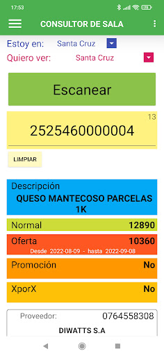 Consultar Producto LA FAMA Screen 2