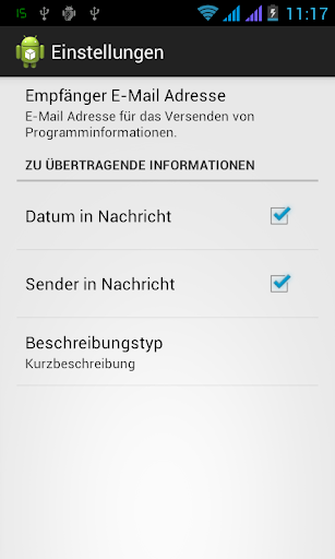 TV-Browser Teilen-Plugin Screen 2