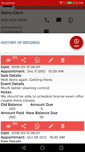 Client Record-Customer CRM App Screen 3