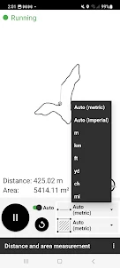 Distance and area measurement