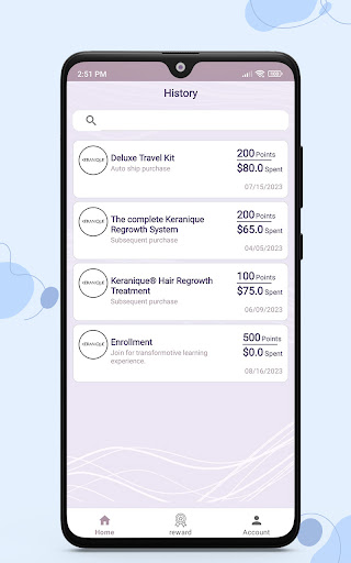 Android application Keranique Loyalty screenshort