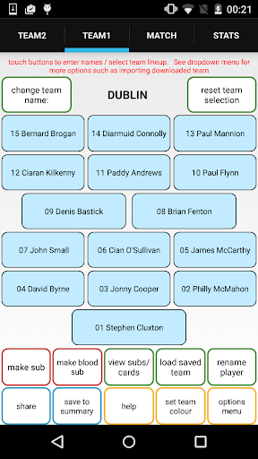 GAA Scores Stats Plus Screen 3