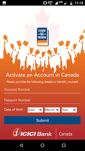 Android application ICICI Bank Canada SPP screenshort