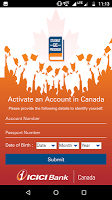 screenshot of ICICI Bank Canada SPP