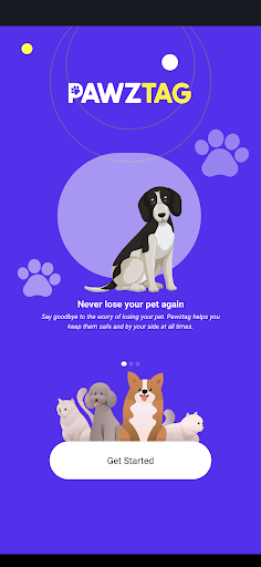 Android application PawzTag screenshort