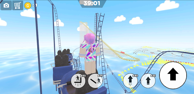 Roller coaster obby parkour