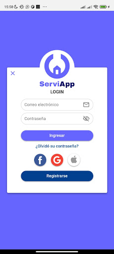 Android application ServiApp screenshort