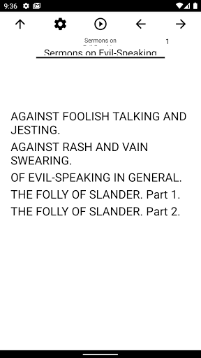 Android application Book, Sermons on Evil-Speaking screenshort