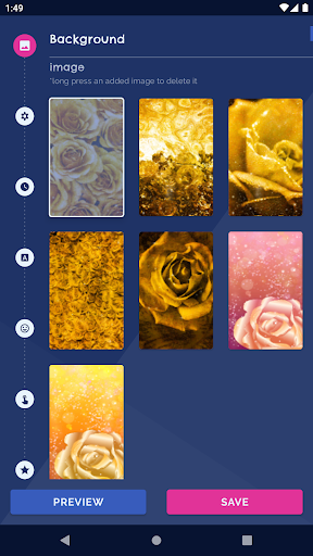 Android application Golden Roses Live Wallpaper screenshort