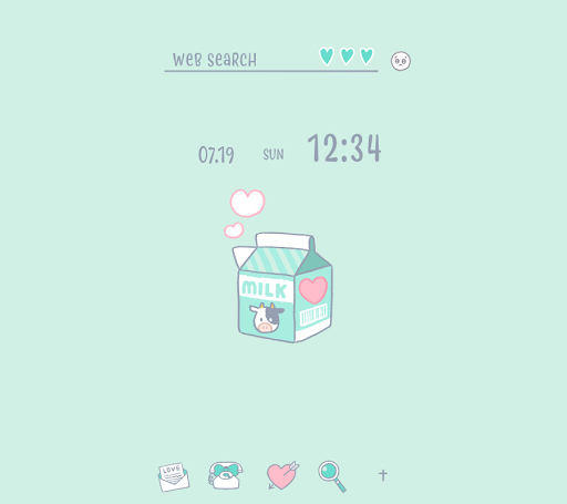 Android application Pastel Milk Theme +HOME screenshort