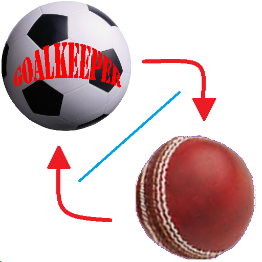 Combo:goalkeeper & cricket logo
