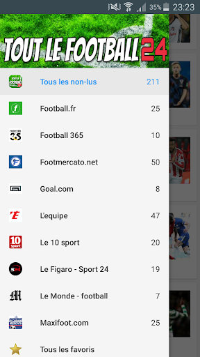 Android application Tout le Football 24 screenshort