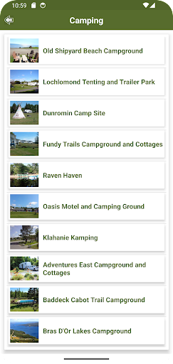 Nova Scotia Campgrounds Screen 3