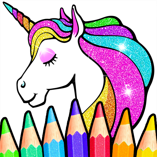 Rainbow Glitter Coloring Book