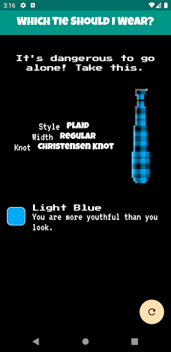 Android application Which Tie? screenshort