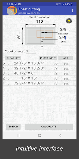 Android application Sheet cutting screenshort