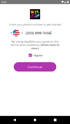 Android application AppBike screenshort