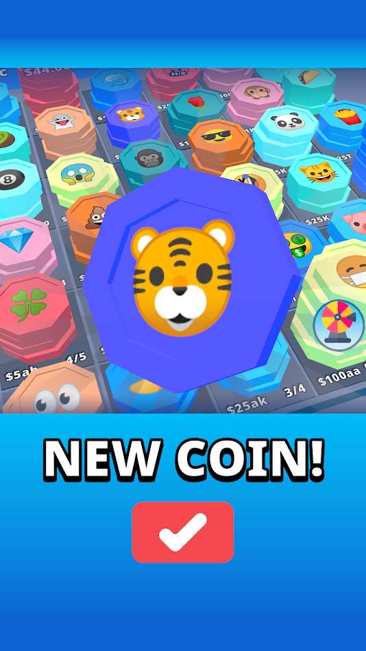 #1. Emoji Coin - Stack and Merge! (Android) 来自: Caju Games