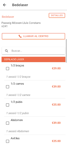 Android application Bedelaser screenshort