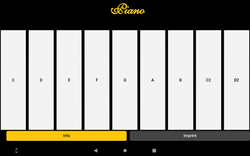 Android application Piano screenshort