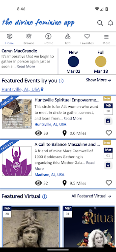Android application The divine feminine app screenshort